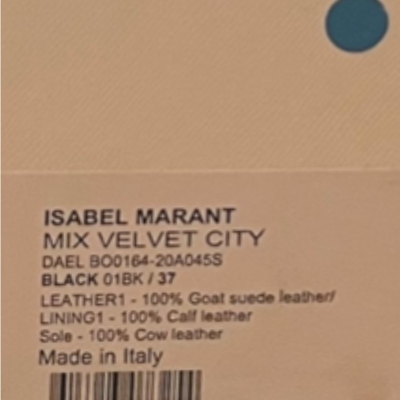 ISABEL MARANT Black Leather and Suede Ankle Boots Size 37/6.5 - Picture 11 of 11